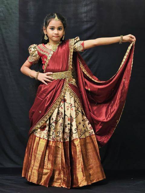 NEW LAUNCING KIDS LEHENGA CHOLI lichi silk Children wear wholesale market in Kolkata